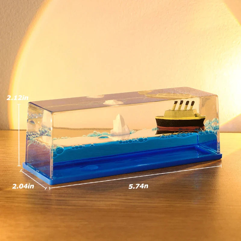 Unsinkable Titanic Table Cruise Ship With Ice Block🌊