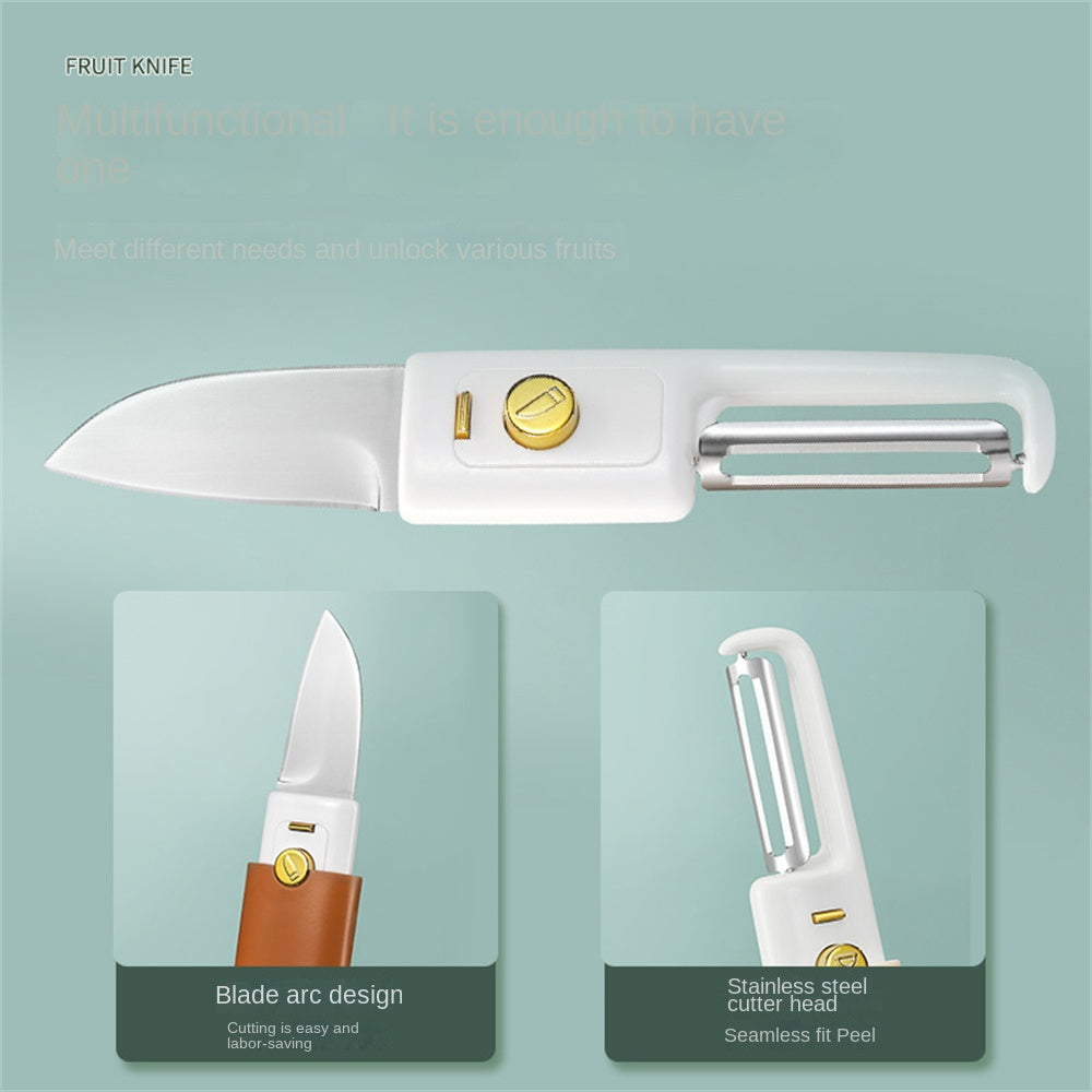 Stainless Steel 2 in 1 Knife with Peeler